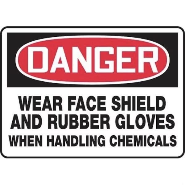 Accuform OSHA DANGER SAFETY SIGN WEAR FACE MPPE012XP MPPE012XP - main